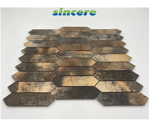 Mozaic Metal Bronz Rustic Pentru Interior